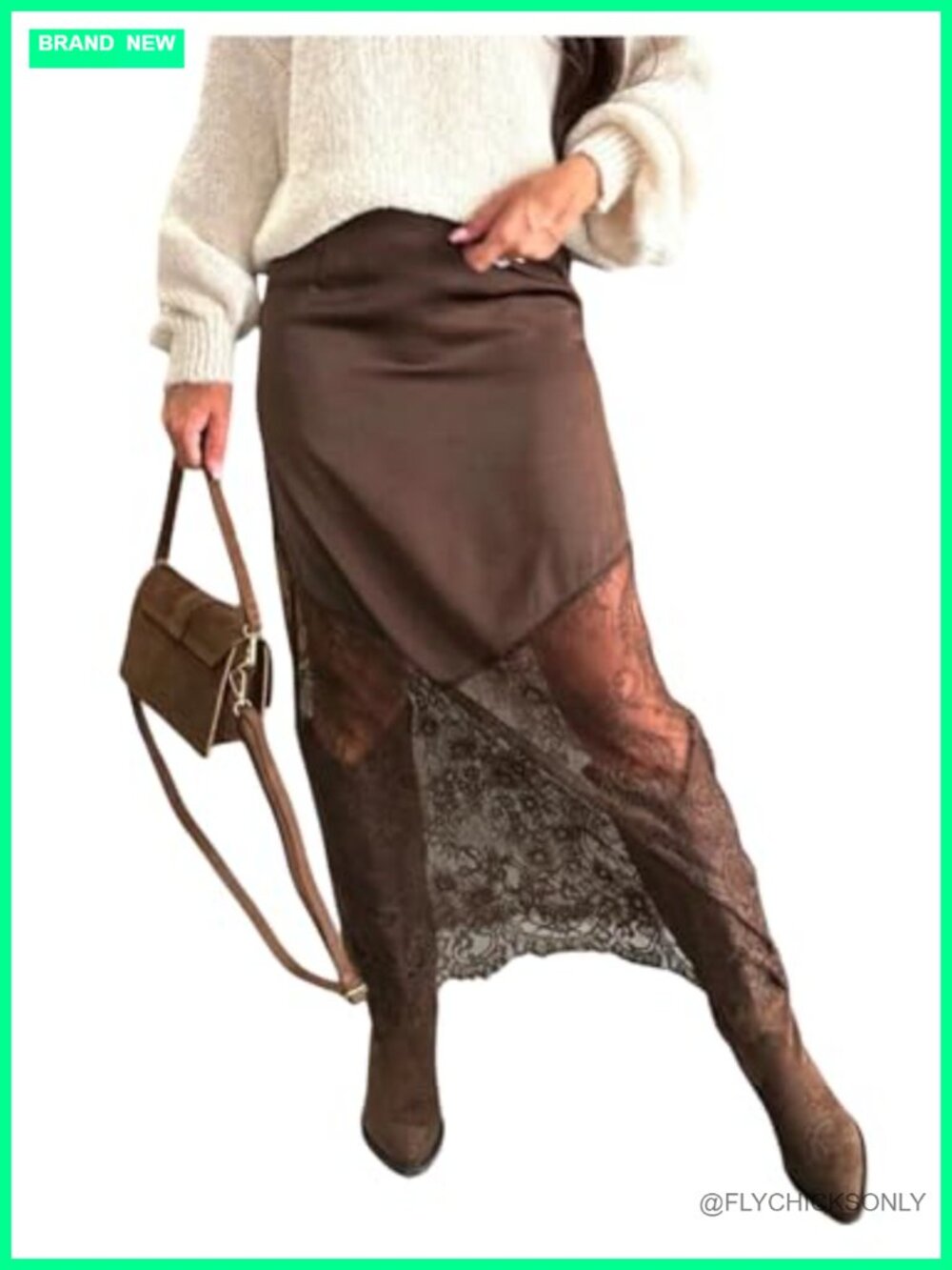 High Waisted Lace Skirt Long Western Concert Outfit Party